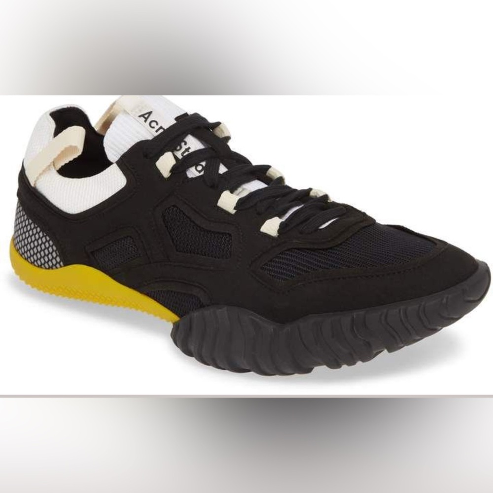 Acne Studios Berun  Black and White Athletic Shoes